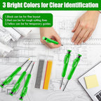 Hiboom 6 Pack Solid Carpenter Pencils Mechanical Construction Pencils - Image 6