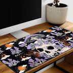 Black Mouse Pad Mushroom Desk Pad Skull Skeleton Purple Pc Laptop Office - Image 5