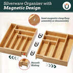 Silverware Organizer Large, Magnetic Connected Expandable 13 Slots Silverware - Image 3