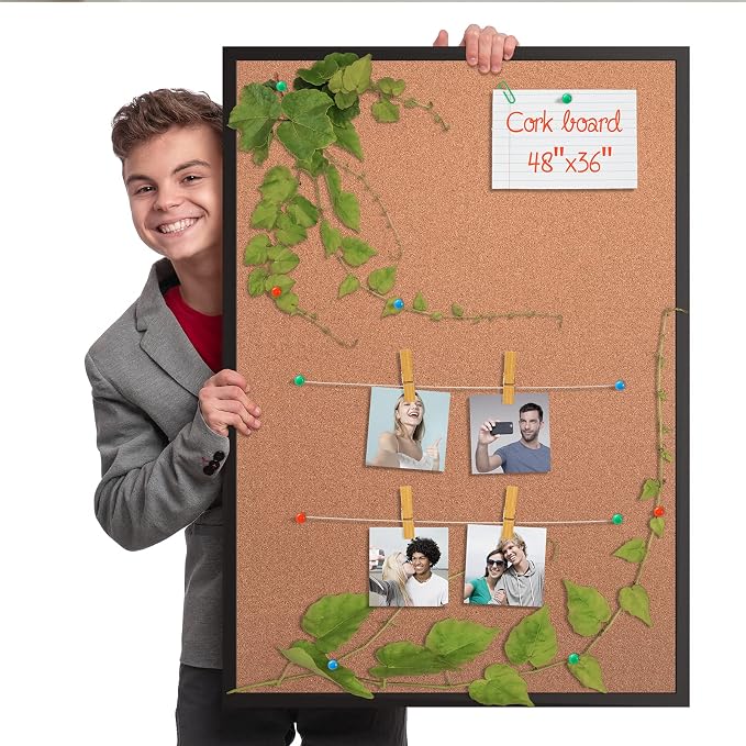 Board2by 2-Pack Cork Board Bulletin Board 36 x 48, Office Board - Image 3