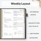 SUNEE 2026 Planner 8.5" x 11" – Dated Productivity Planner - Image 2