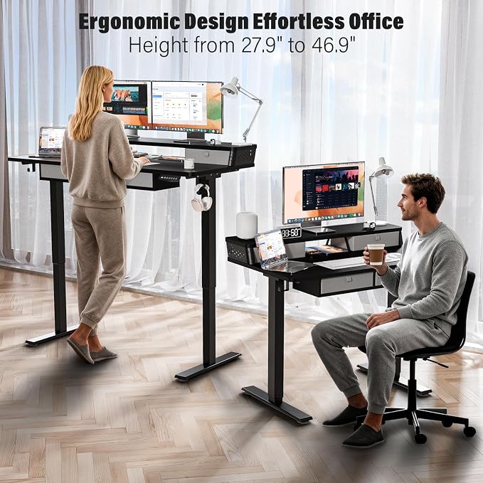 Kingant 40 x 24 Inch Electric Standing Desk - Image 3
