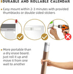 CLEVER CLEAN Large Dry Erase Wall Calendar - Image 5