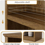 blini 5-Shelf Tall Bookcase Wooden Bookshelves 33in Wide Floor Standing Display - Image 3