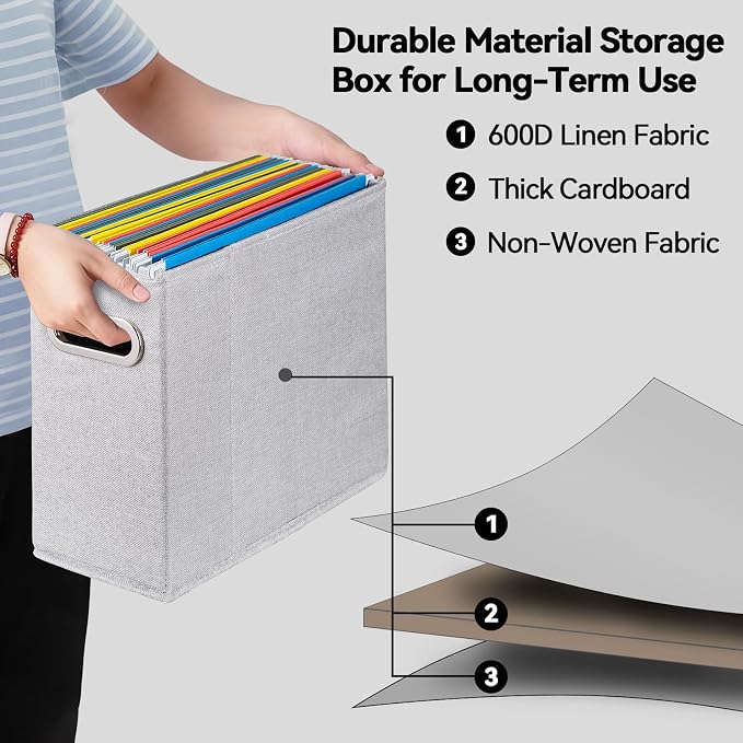 ComfortKeeper 4 Packs Letter Size File Organizer, File Folders Organizer - Image 3