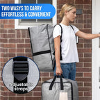 TAILI 2 Pack Gray Moving Bags w/Adjustable Backpack Straps, Moving Supplies - Image 3