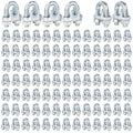 200PCS M6 Galvanized Zinc-Plated Wire Rope Cable Clamp Clips, 1/4" Wire Cable by High-PQ