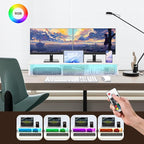 Qupui TV Riser Stand with LED Lights, 42.5in Super Large Monitor Stand with - Image 3
