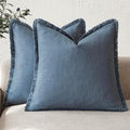 Foindtower Set of 2 Decorative Linen Fringe Throw Pillow Covers Cozy Boho by Foindtower