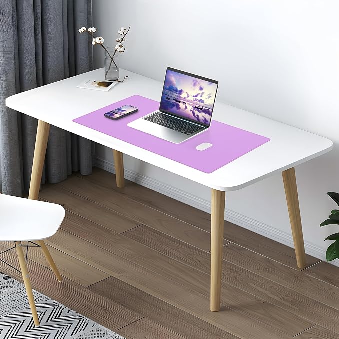 AFIING Dual-Sided Desk Pad, Natural Cork & PU Leather Large Mouse mats - Image 7