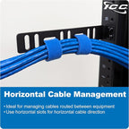ICC 6” Metal L-Shaped Cable Management Bracket, Vertical/Horizontal, Rack or - Image 4