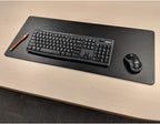 Black Leather 30" x 12.5" Keyboard/Mouse Desk Mat - Image 9