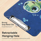 Luminzo Plastic Cute Clipboard Low-Profile Metal Clip, A4 Letter Size 9 x 12.5 - Image 4