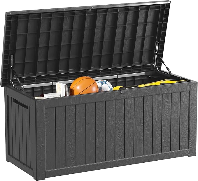 Decksplore 270 Gallon Outdoor Storage Box Waterproof Lockable Resin Deck Box by Decksplore%E2%80%94BuiltforOutdoor