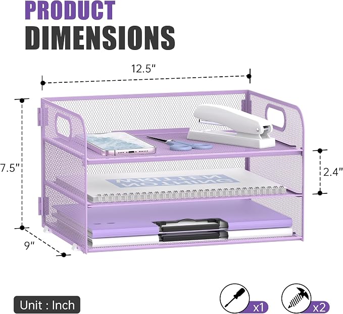 Daltack 3-Tier Paper Organizer - Image 3