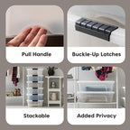 IRIS USA 27 Qt Stackable Plastic Storage Bins - Image 3