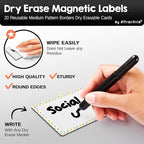 Attractivia Dry Erase Magnetic Labels 3.7 x 2.8 in, Pattern Borders, Medium Dry - Image 2
