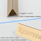 Reserved Sign - Brushed Stainless Steel Free Standing Table Top Compliance Sign - Image 3