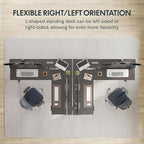FLEXISPOT 63" L Shaped Standing Desk Electric Corner Table - Image 4