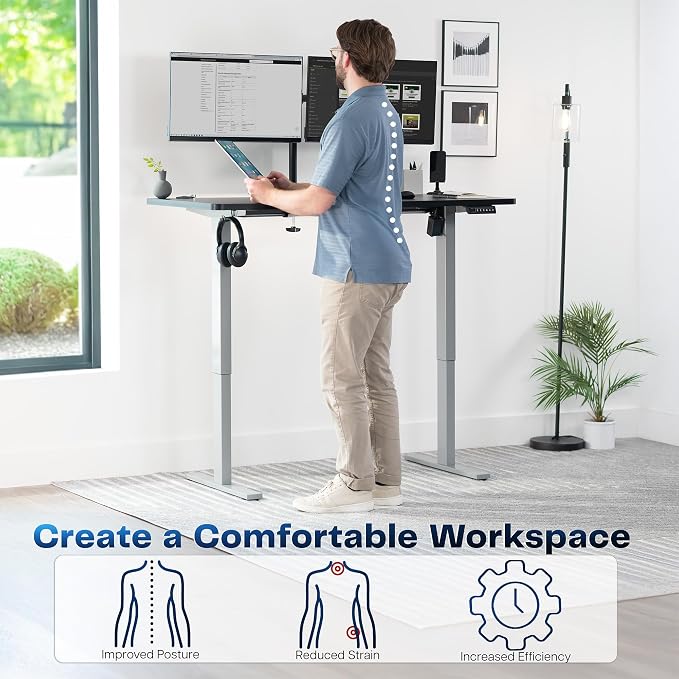 VIVO Electric 55 x 28 in Standing Desk, Memory Height Adjustment, 1B Series - Image 4