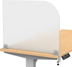 VaRoom Studio Wing Desktop Privacy Panel – Frosted Acrylic Clamp-on Desk by VaRoom