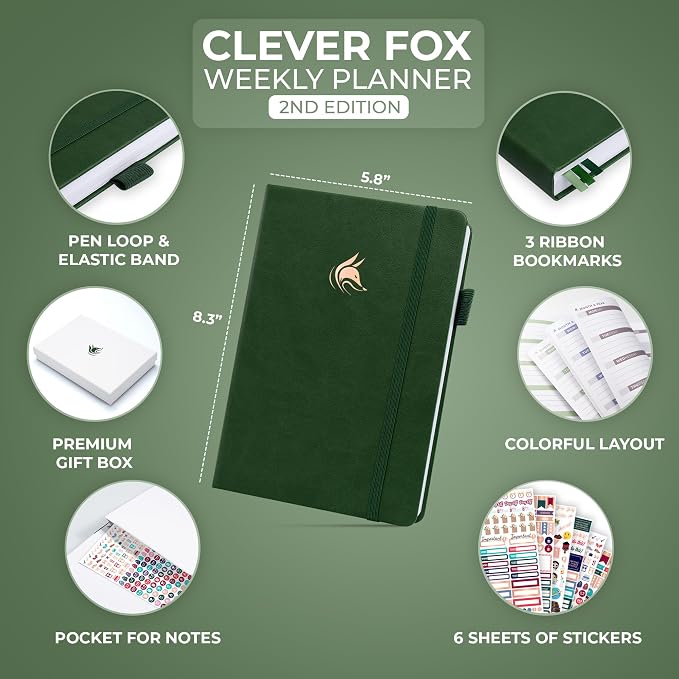 Clever Fox Planner 2nd Edition – Colorful Weekly & Monthly Goal Planner - Image 2