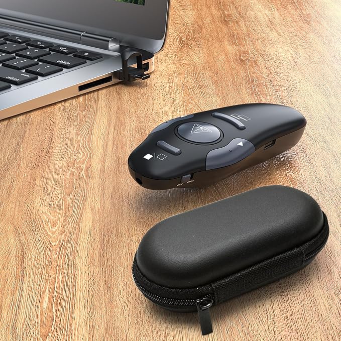 Presentation Clicker with Storage Case, USB C Rechargeable Wireless Presenter - Image 6