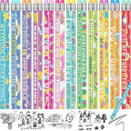 200 Pcs Motivational Pencils Bulk, Rainbow Inspirational School Pencils by RAGNHILD
