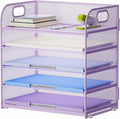 Marbrasse Paper Organizer Letter Tray, 5 Tier Mesh File Organizer by Marbrasse