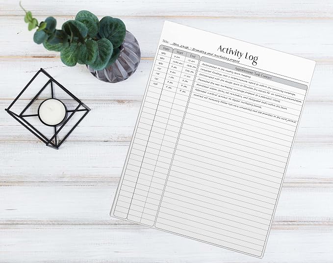 Better Office Products Activity Log Notepad, 8.5" x 11", Planning Note Pad - Image 5
