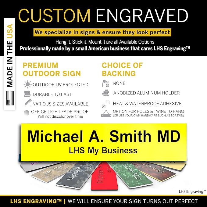 Personalized Name Plate with Choice of Mounting - Image 2