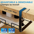 No Drill Under Desk Cable Management Tray, Desk Wire Management Cable Tray - Image 4