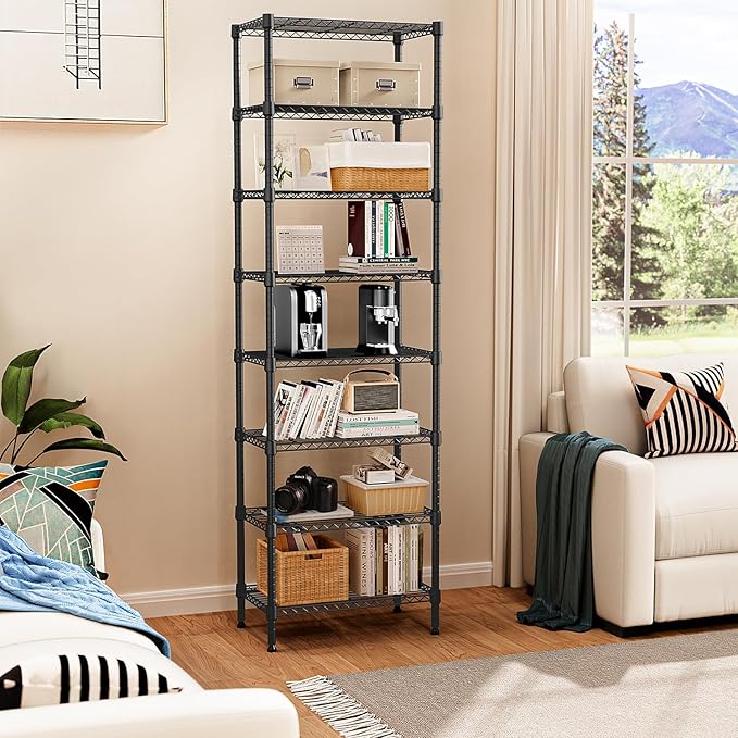 M MZG 8 Tier 2000 lbs Storage Rack Metal Wire Shelving Unit, Storage Standing - Image 2