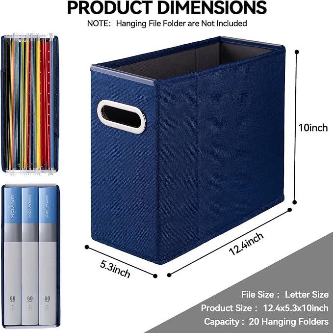 ComfortKeeper 4 Packs Letter Size File Organizer, File Folders Organizer - Image 2