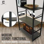 CAPHAUS 2 Tier Small Bookshelf, 24 Inch Width Free Standing Shelf, Bookcase - Image 6