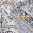 GENIMO 2'6"x6 Runner Rugs for Hallway, Machine Washable Non Slip Vintage Retro - Image 4