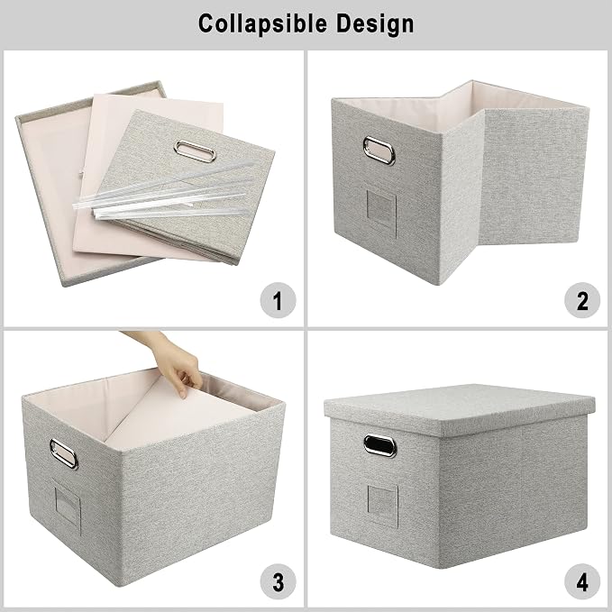 File Organizer Box, Collapsible Storage Filling Collectior - Image 5