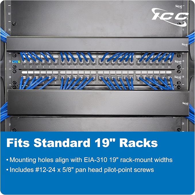 ICC 2U Ring Cable Manager Panel - Image 5