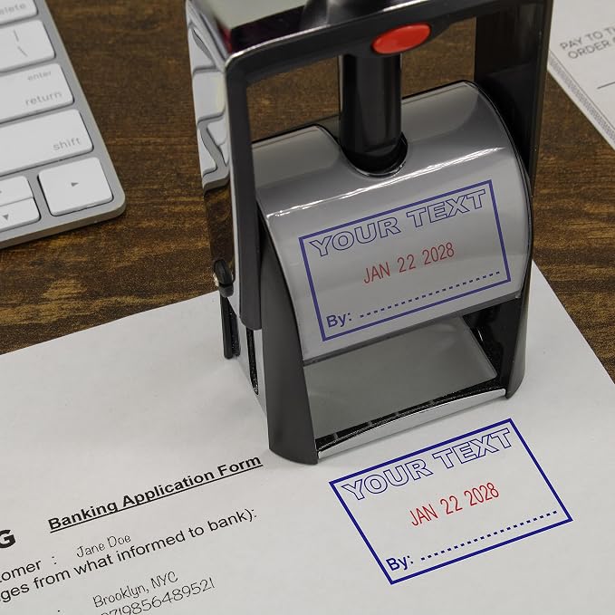 MaxMark Heavy Duty Self Inking Date Stamp - Image 2