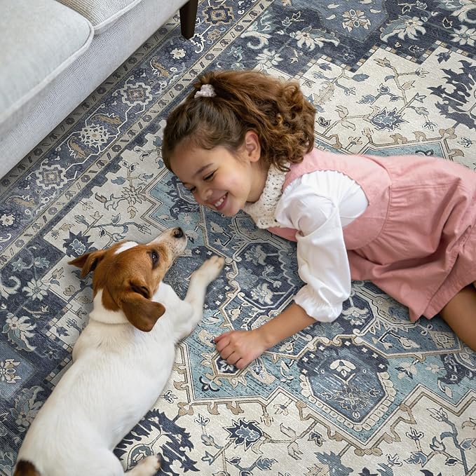GENIMO 2x7 Runner Rugs for Hallway, Machine Washable Non Slip Vintage Rugs - Image 3