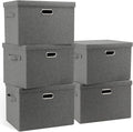 Graciadeco Large 17" 36 Quart Collapsible Stackable Storage Bins by GraciadecoStorage