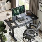 Agilestic Standing Desk with 2 Drawers, Adjustable Height Electric Desk with - Image 4