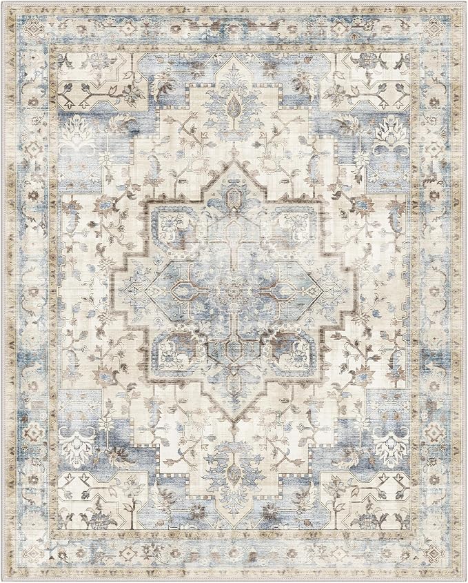 GENIMO 5x7 Area Rugs for Living Room, Machine Washable Rug, Non Slip Indoor - Image 9