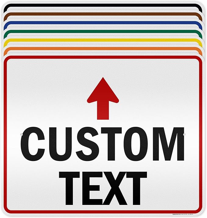 Custom Arrow, Custom Directional Sign, Up Arrow, 24x30 Inches, 3M EGP Reflective by MySignCenter