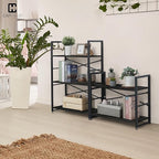 CAPHAUS 2 Tier Small Bookshelf, 24 Inch Width Free Standing Shelf, Bookcase - Image 2