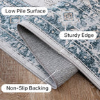 GENIMO 9x12 Area Rugs for Living Room, Machine Washable Non Slip Vintage Rugs - Image 7