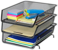 Simple Houseware Stackable Desk File Document Letter Tray Organizer, 3 Packs by SimpleHouseware
