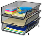Simple Houseware Stackable Desk File Document Letter Tray Organizer, 3 Packs by SimpleHouseware