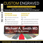 Engraved Door Signs for Office Personalized Rustico Granite Plastic Door Plaque - Image 3