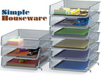 Simple Houseware Stackable Desk File Document Letter Tray Organizer, 3 Packs - Image 3